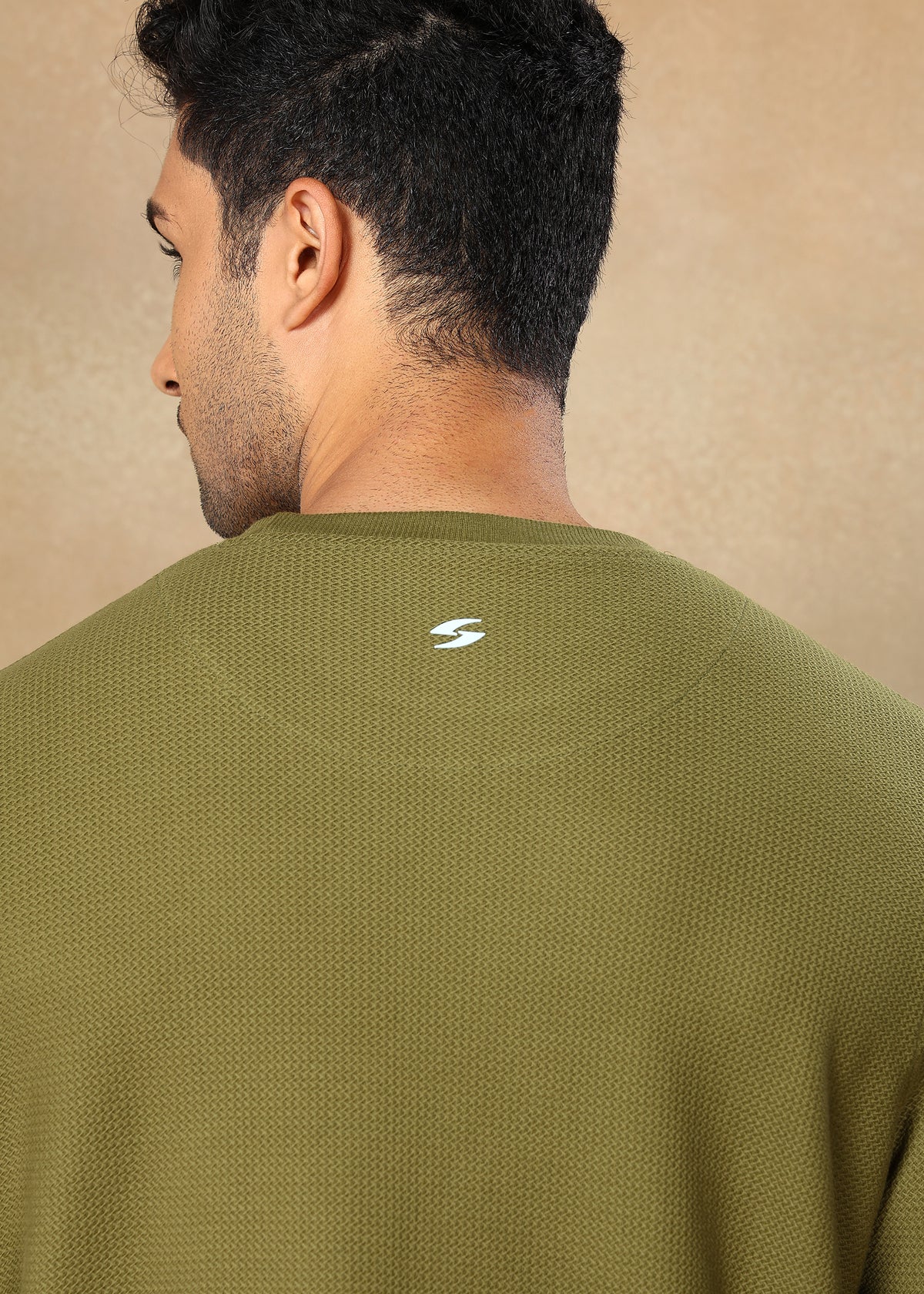 Textured Solid Sweatshirt